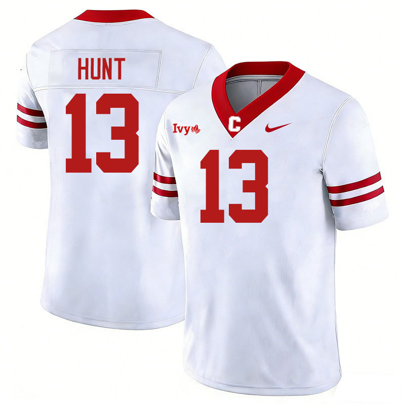 Cornell Big Red #13 Jalyx Hunt College Football Jerseys,Uniforms Stitched-White